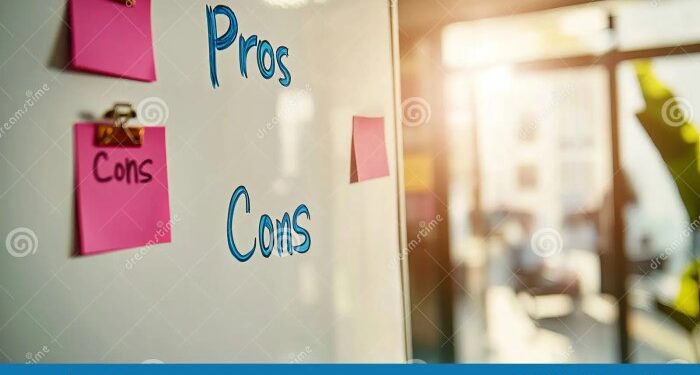 Pros and Cons Analysis on a Whiteboard Stock Illustration ...